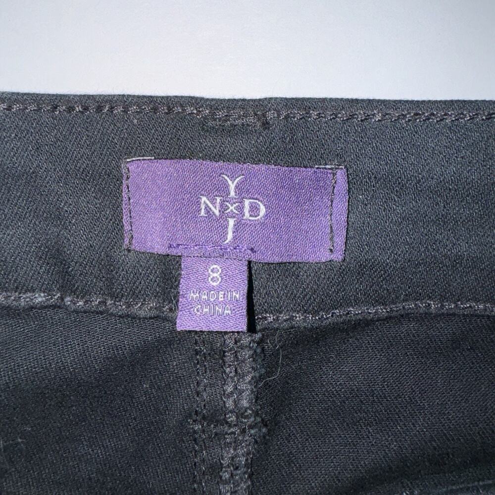 Not Your Daughters Jeans Lift Tuck Technology Rhinestone Ankle Black Size 8 - Picture 3 of 6